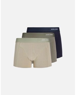Jack & Jones Jac Gabriel Bamboo Trunks 3 Pk Smokey//Seagrass - Blue