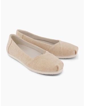 TOMS Alpargata Ballet Canvas Champagne Espadrilles - Natural