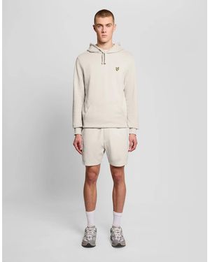 Lyle & Scott Cotton Blend Track Sweat Shorts - Natural