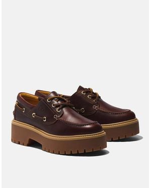 Timberland Stone Street Platform Boat Shoes - Brown