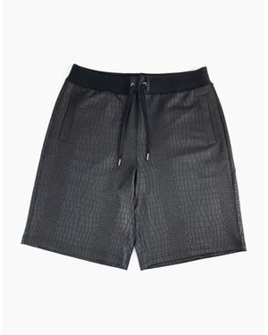 Versace Jeans Neoprene Scuba Metal Logo Shorts - Blue