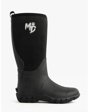 Mud Dogs Rutland Tall Neoprene Wellies - Black