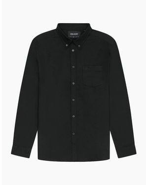 Lyle & Scott Lyle & Scott Tonal Plain Oxford Shirt - Black