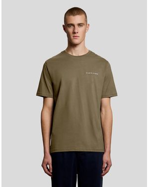 Lyle & Scott Script Logo Cotton Crew Neck T-Shirt - Green