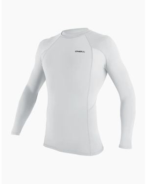 O'neill Sportswear Basic Skins Long Sleeve Rash Vest - White