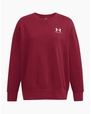 Under Armour Oversize Fit Crew Neck Long Sleeve Sweatshirt - Red