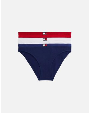 Tommy Hilfiger 3-Pack Heritage Badge Bikini Briefs - Blue