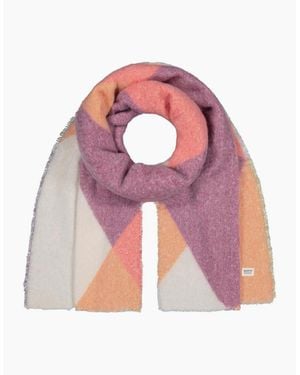 Barts Taats Soft Colourblock Short Fringes Scarf - Pink