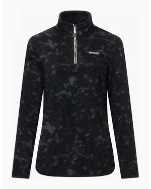 Regatta Ladies Margot Brush Stroke Quarter Zip Fleece - Black
