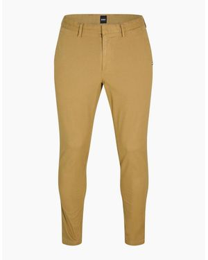 BOSS Kaito3 D Solid Patterned Slim Chinos - Natural