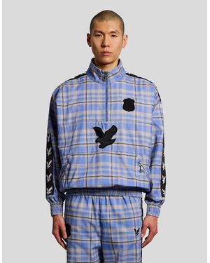 Lyle & Scott Plaid Drill Top - Blue