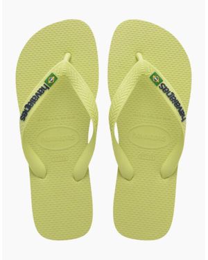 Havaianas Brasil Logo Flip Flops - Green