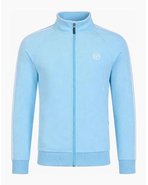 Sergio Tacchini Tasso Velour Track Top Jacket Baltic Sea - Blue
