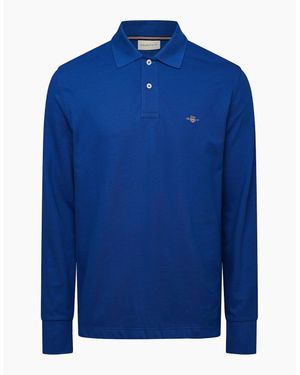 GANT Collared Neck Long Sleeve Shirt - Blue