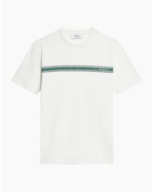 Ben Sherman Core Stripe Short Sleeve T-Shirt - White