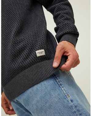 Jack & Jones Regular Fit Knit Long Sleeve Jumper - Grey
