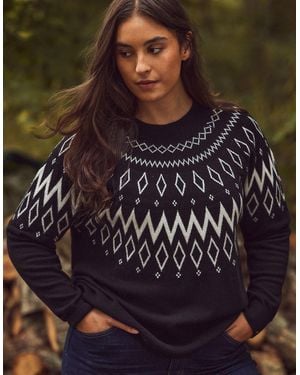 Live Unlimited London Fairisle Knit Jumper - Black