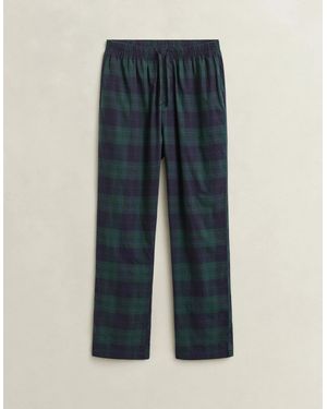 GANT Flannel Checked Pyjama Trousers - Blue