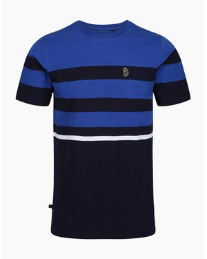 Luke Sport Stride Striped T-Shirt - Blue