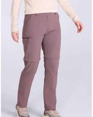 Mountain Warehouse Ladies Hiker Stretch Zip-Off Trousers - Purple
