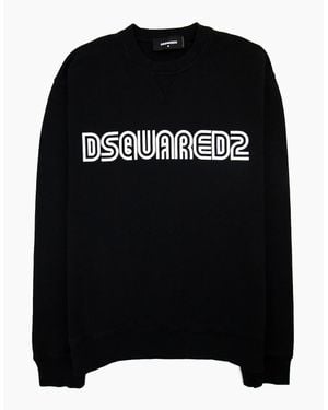DSquared² Outline Cool Crewneck Sweatshirt 900 - Black