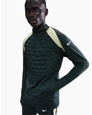 Nike Zip Neck Raglan Sleeve Slim Fit Drill Top - Green