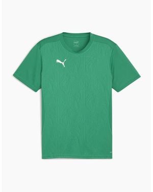 PUMA Teamfinal Training Short Sleeve Performance T-Shirt - Green