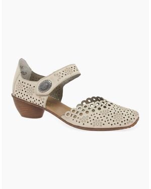 Rieker Pia Open Court Shoes - Metallic