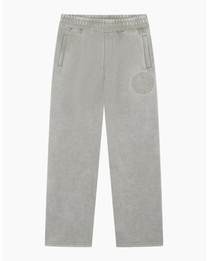 Magrit Embroidered Acid Wash Joggers - Grey