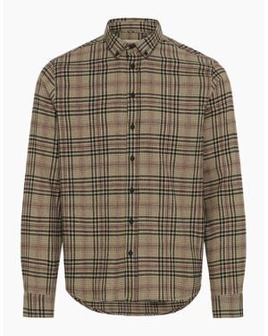 Blend Atlan Checked Big & Tall Short Sleeve Shirt - Grey