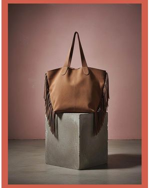 Nooki Design Vancouver Soft Suede Tote - Brown