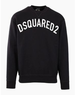 DSquared² Curved Logo Sweatshirt - Black