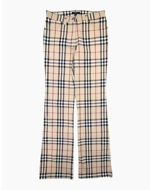 Burberry Maidstone Check Trouser 001 - White