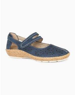 Rieker Delia Mary Jane Shoes - Blue