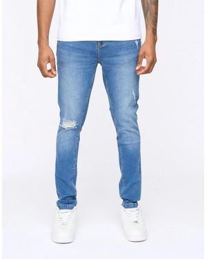 SIKSILK Roke Skinny Sn99 - Blue