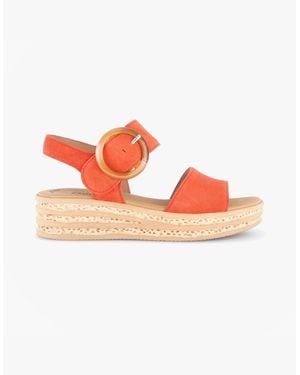 Gabor Andre Ankle Strap Sandals - Orange
