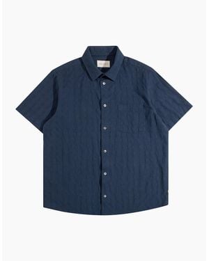 Far Afield Tonal Dobby Classic Shirt - Blue