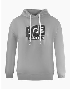 Iceberg Ice Bold Blocked Logo Hoodie - Grey
