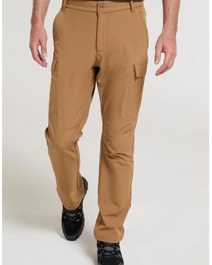 Mountain Warehouse Beacon Softshell Fleece Lined Trousers - Natural
