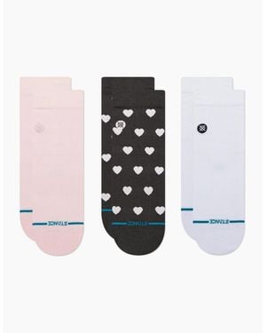 Stance Hearts Lowrider 3 Pack No Show Socks - White