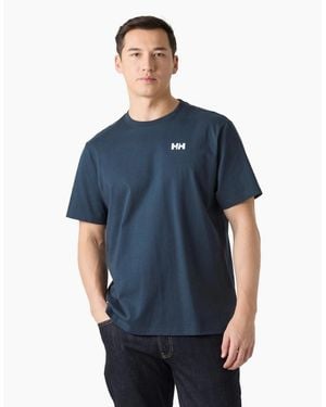 Helly Hansen Sport Staple T-Shirt Cotton Short Sleeve T-Shirts - Blue