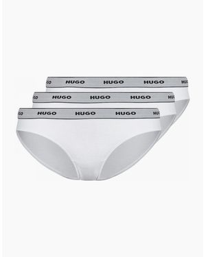 BOSS 3-Pack Classic Logo Briefs - White