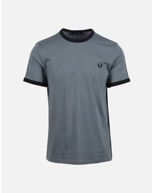 Fred Perry Ringer T-Shirt Stockportblu - Blue