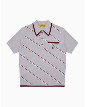 Gabicci Vintage Connett Archive Knit Polo Shirt - Grey