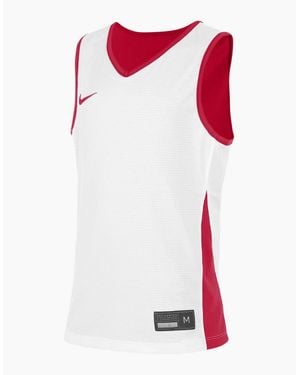 Nike Youth Basketball V-Neck Sleeveless Jersey - Red