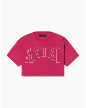 Amiri Sun Cropped Tee Fuchsia - Pink