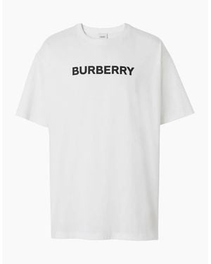 Burberry Harriston Logo Print T-Shirt - White