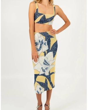 Oceanus Sunshine Bloom Co-Ord Skirt X By Poppy - Multicolour