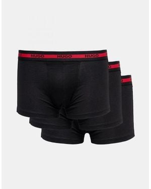 BOSS Hugo Planet 3-Pack Stretch-Cotton Logo Waistband Trunks - Blue