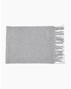 Love Moschino Sciarpa Knitted Logo Scarf Light - Grey
